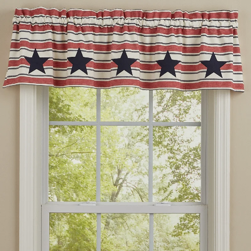 Stars & Stripes Patch Lined Valance - Park Designs