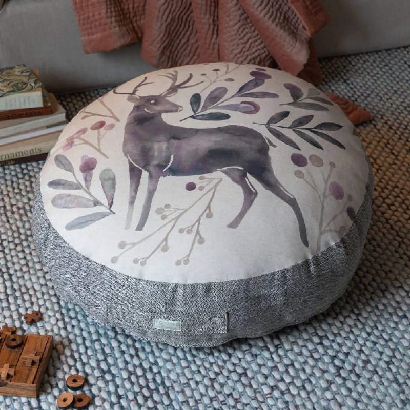 Edo Printed Floor Cushion Violet