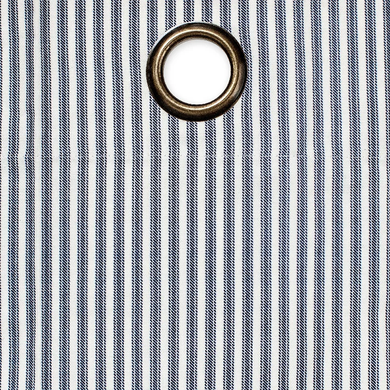 Thermalogic Insulated Ticking Stripe Grommet Top Curtain Pair, 54"L