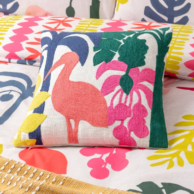 Marula Embroidered Cushion Multicolour