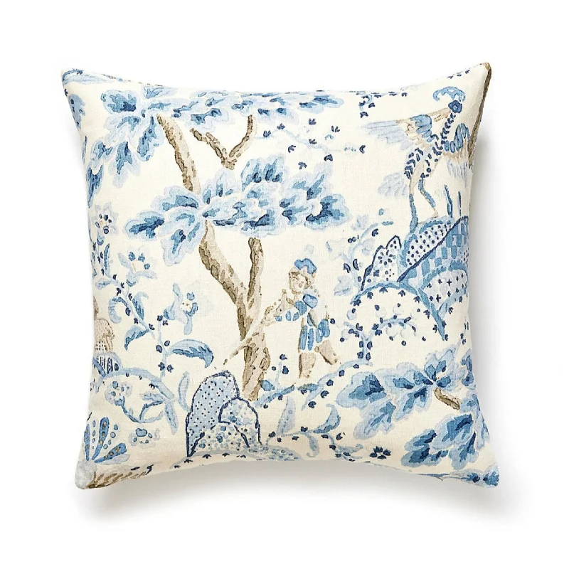 Kelmescott  Embroidered Chinoiserie Pillow