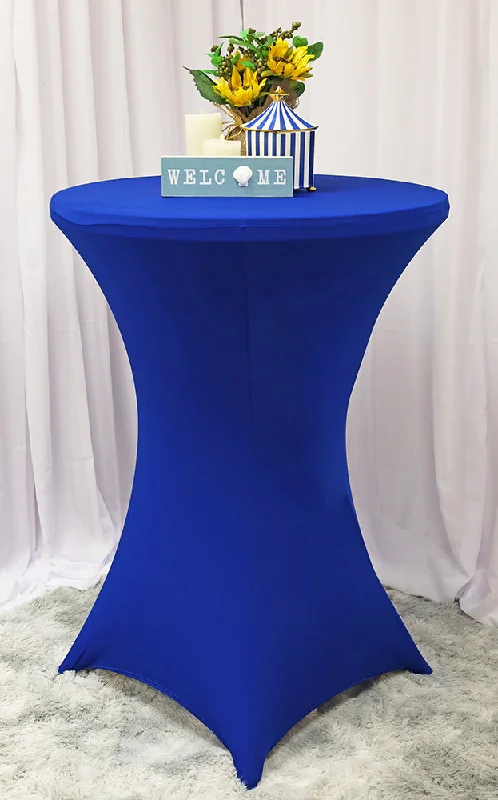 36"x42" Cocktail Spandex Table Cover - Royal Blue (1pc)