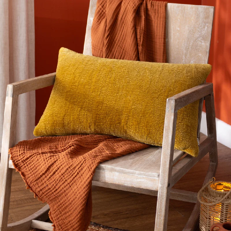 Osaka Chenille Cushion Saffron