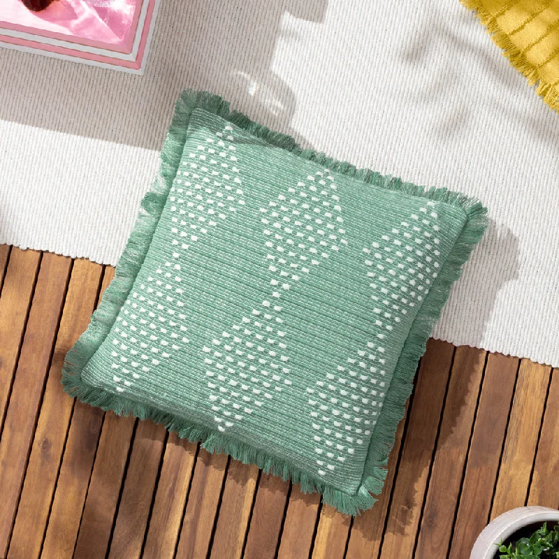 Kadie Outdoor/Indoor Woven Cushion Green