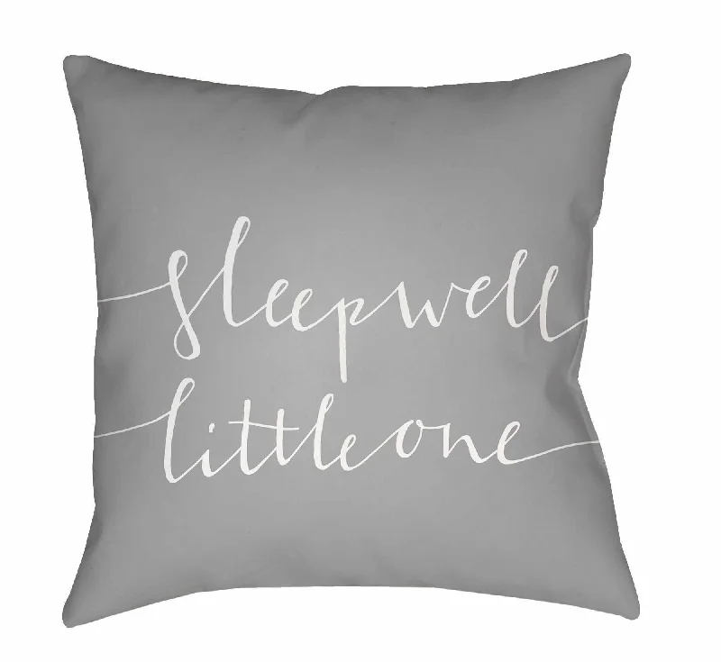 Kids Sleep Well Decorative Nursery Gray Throw Pillow