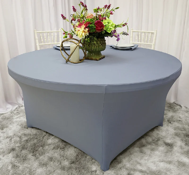 5 Ft Round Spandex (220 GSM) Table Cover - Dusty Blue (1pc)