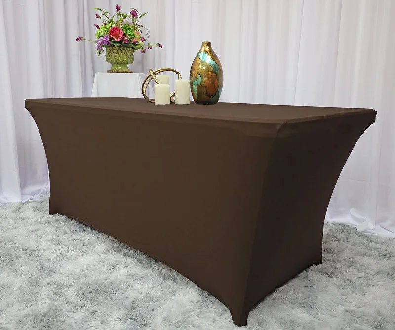 8 Ft Rectangular Spandex (220 GSM) Table Cover - Chocolate (1pc)