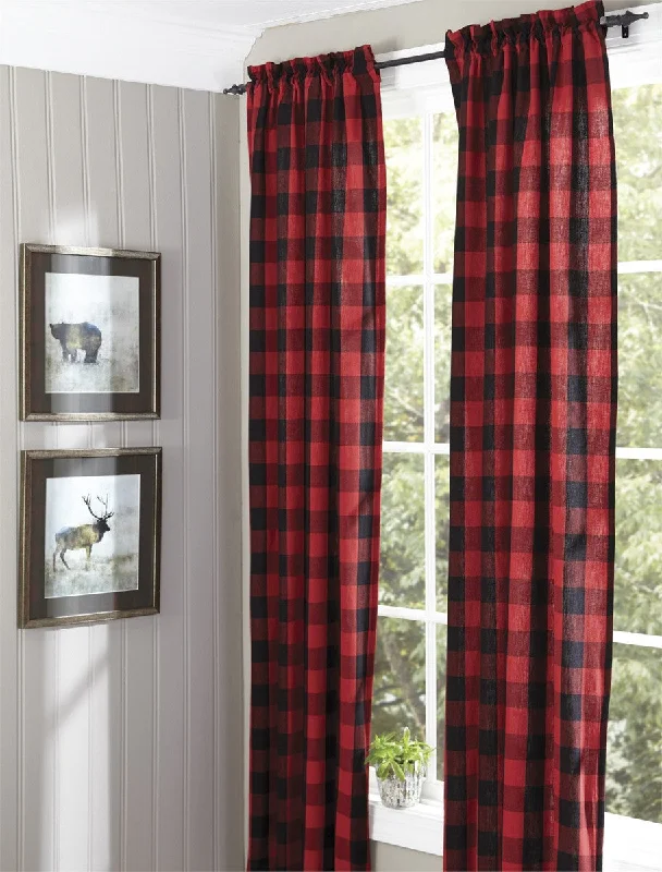 Buffalo Check Lined Panel Pairs Curtain 84" Park Designs