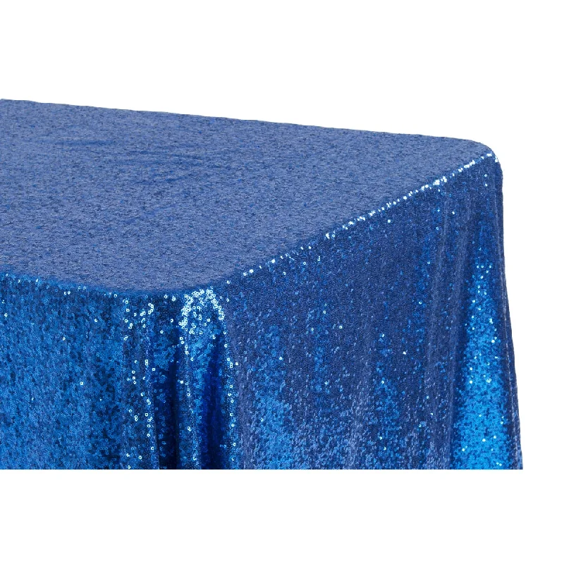 Glitz Sequin 90"x132" Rectangular Tablecloth - Royal Blue