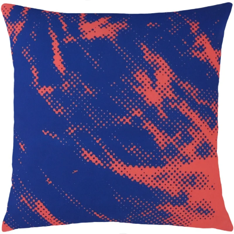 Andy Warhol Art Pillow in Red & Blue design by Henzel Studio