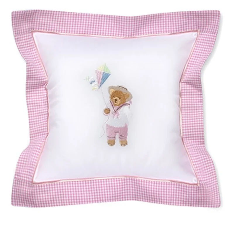 Baby Pillow Cover in Kite Teddy Pink