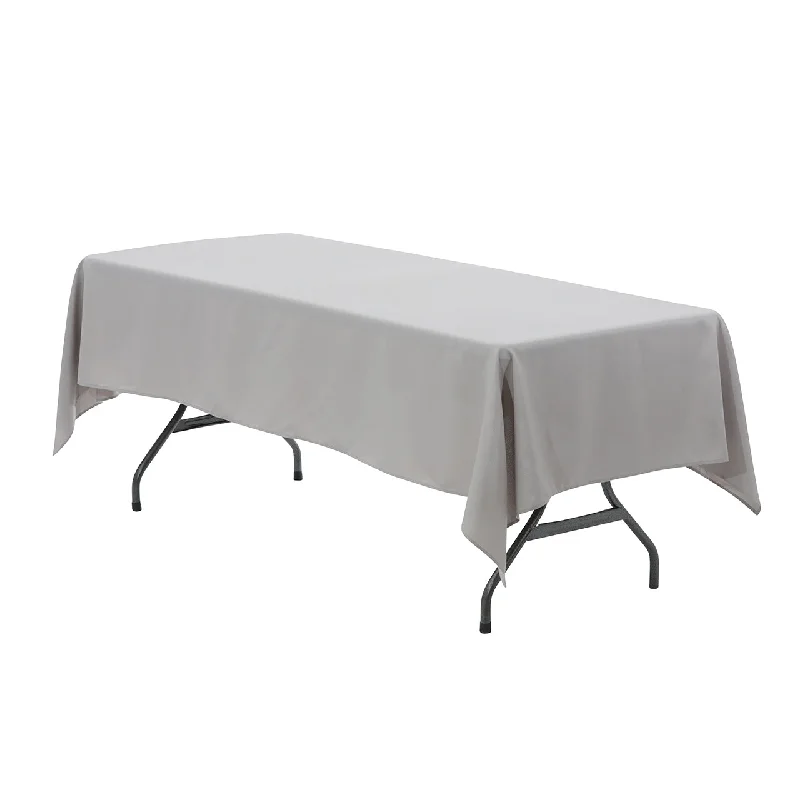 60 x 102 inch Polyester Rectangular Tablecloth Gray