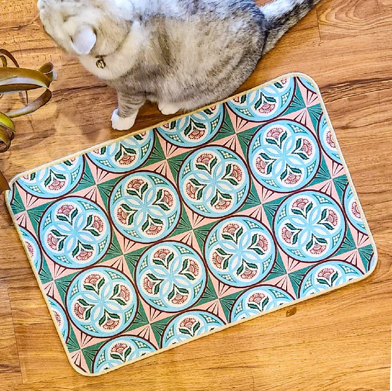 Peranakan Inspired Linen Floor mat