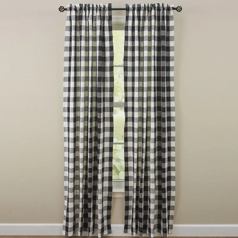 Wicklow Check Panels - Black & Cream 72x84 Park Designs