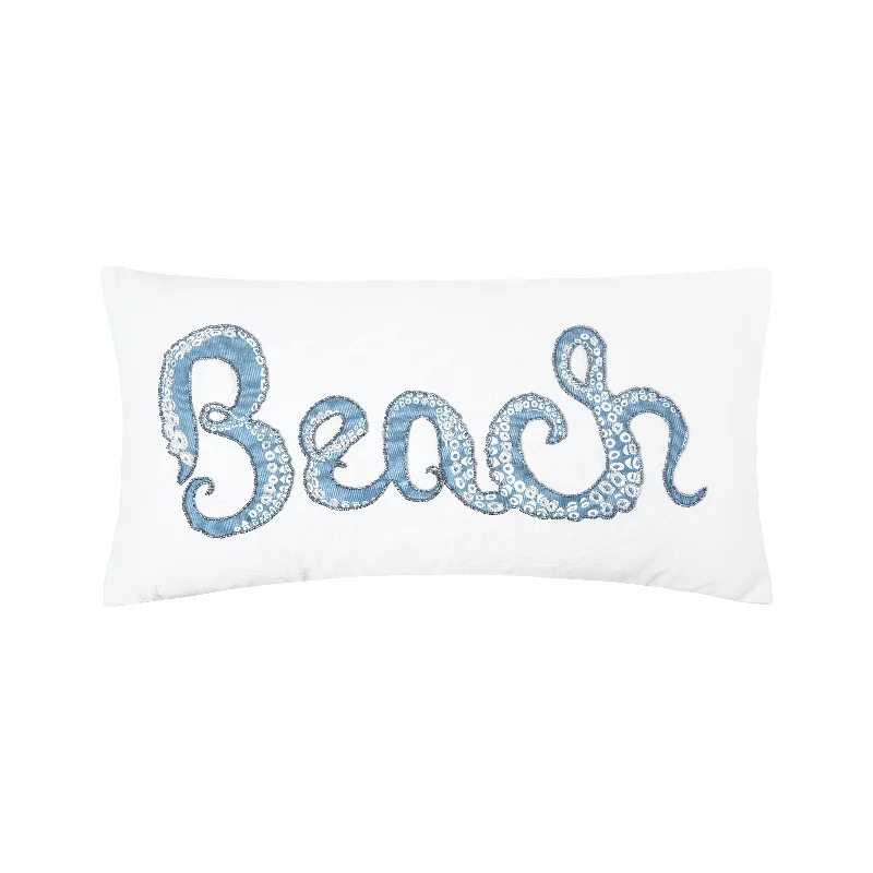 Octopus Beach Decorative Pillow