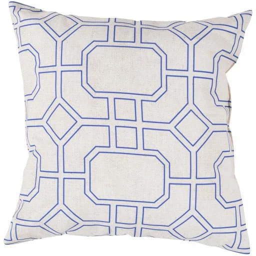 Rain Outdoor Pillow in Light Grey & Iris