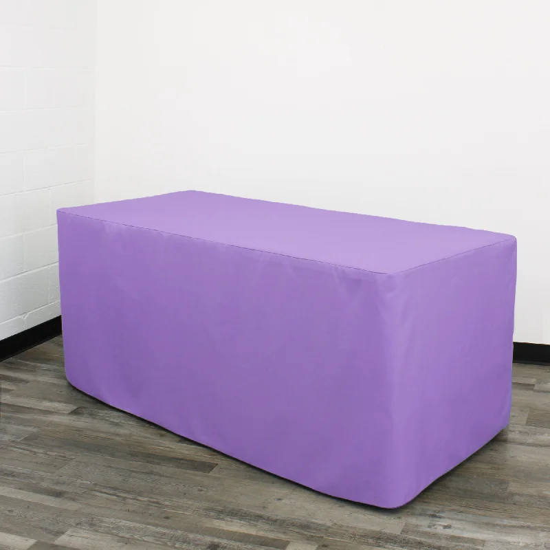 6 ft. Fitted Polyester Tablecloth Rectangular Lavender