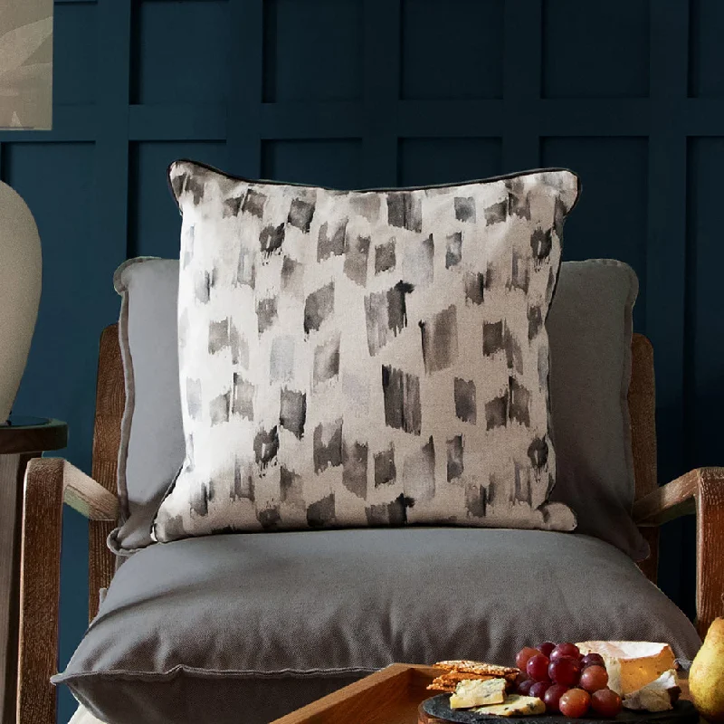 Arwen Printed Feather Cushion Frost