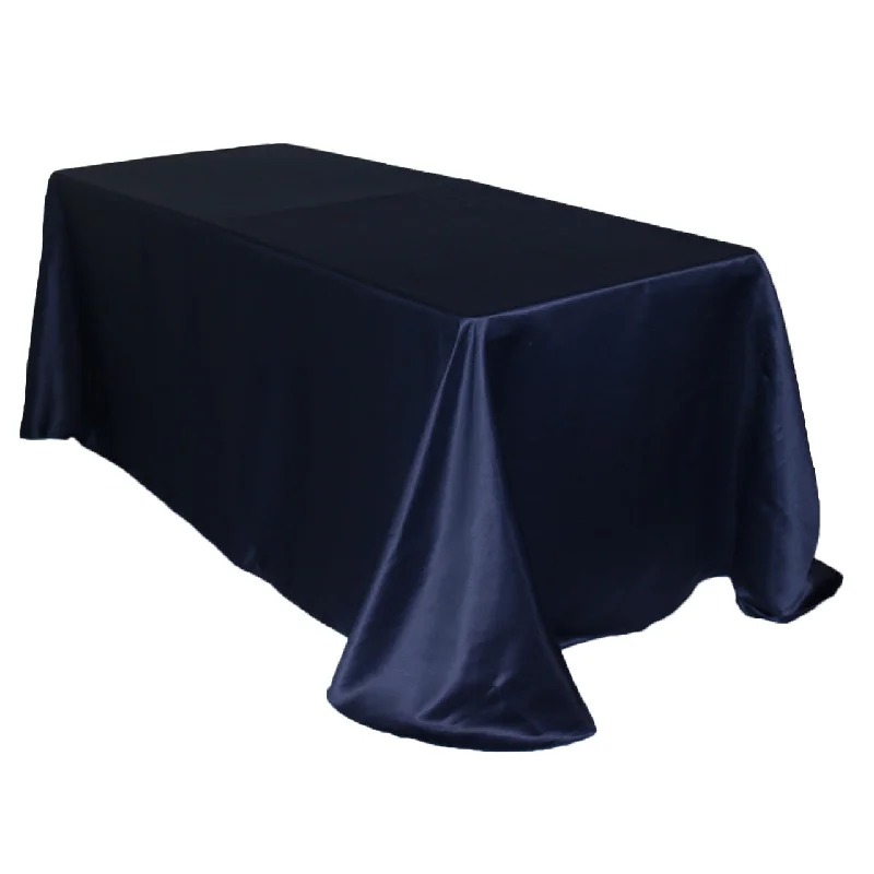 90 x 132 inch L'amour Rectangular Tablecloth Navy Blue