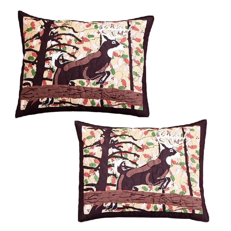 Greenland Home Fashions Whitetail Lodge Standard Pillow Shams (Set of Two)