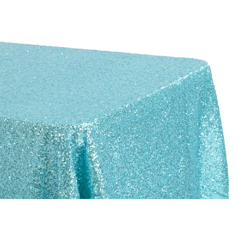 Glitz Sequin 90"x132" Rectangular Tablecloth - Turquoise