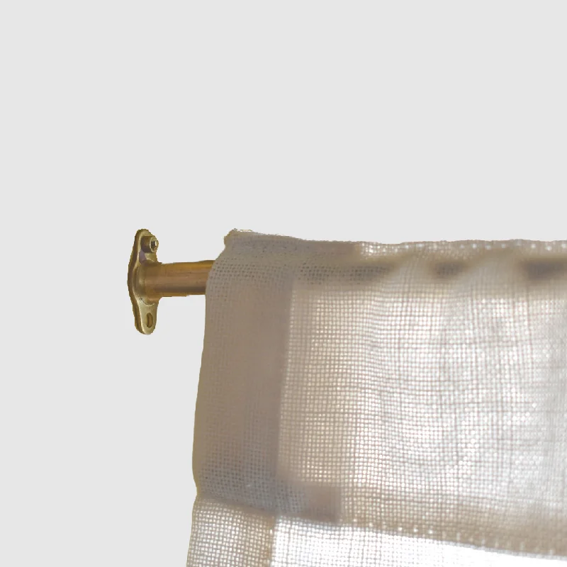 Double Brass Cafe Curtain Rod