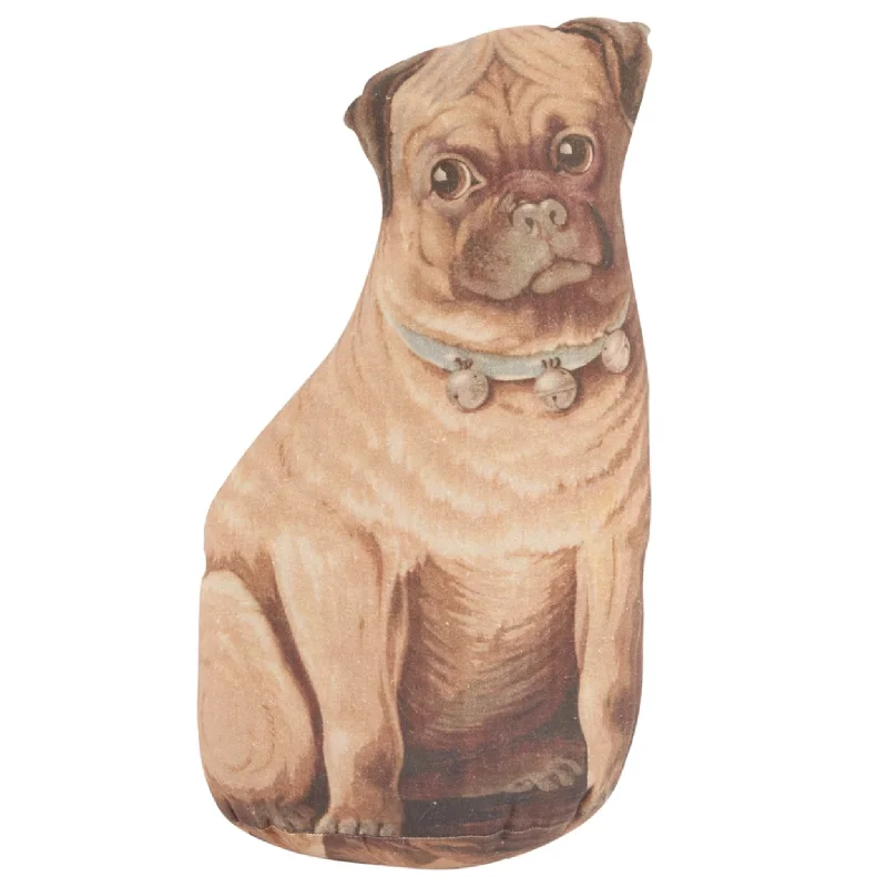 Large Vintage Pug Throw Pillow