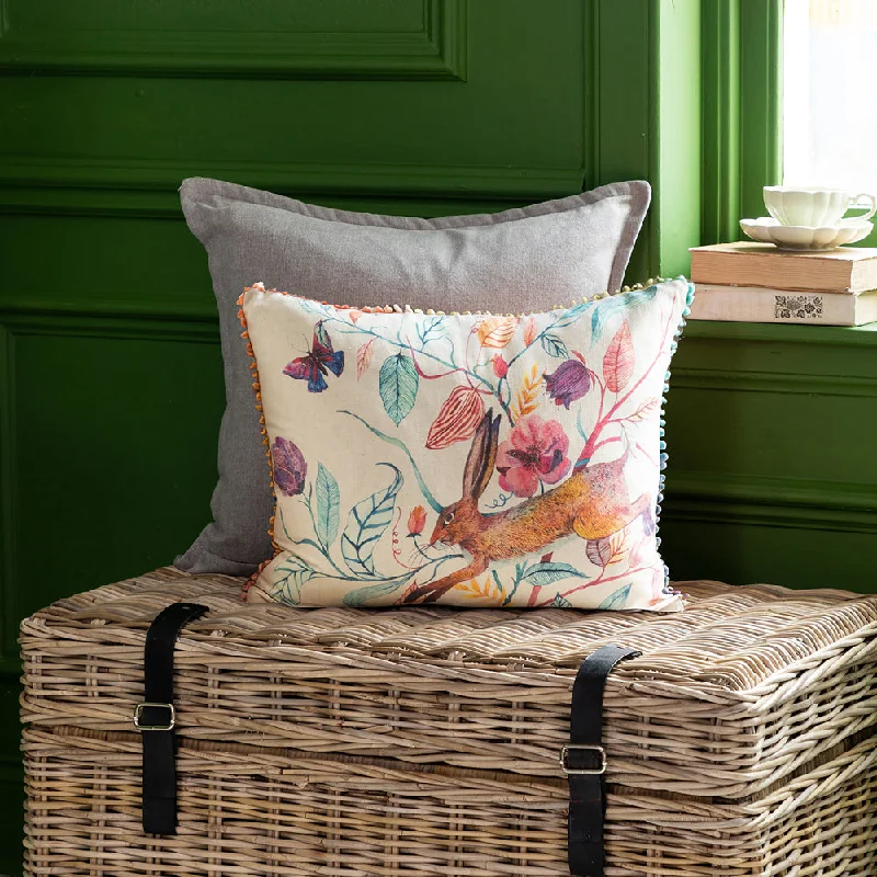 Hansel Hare Printed Cushion Linen