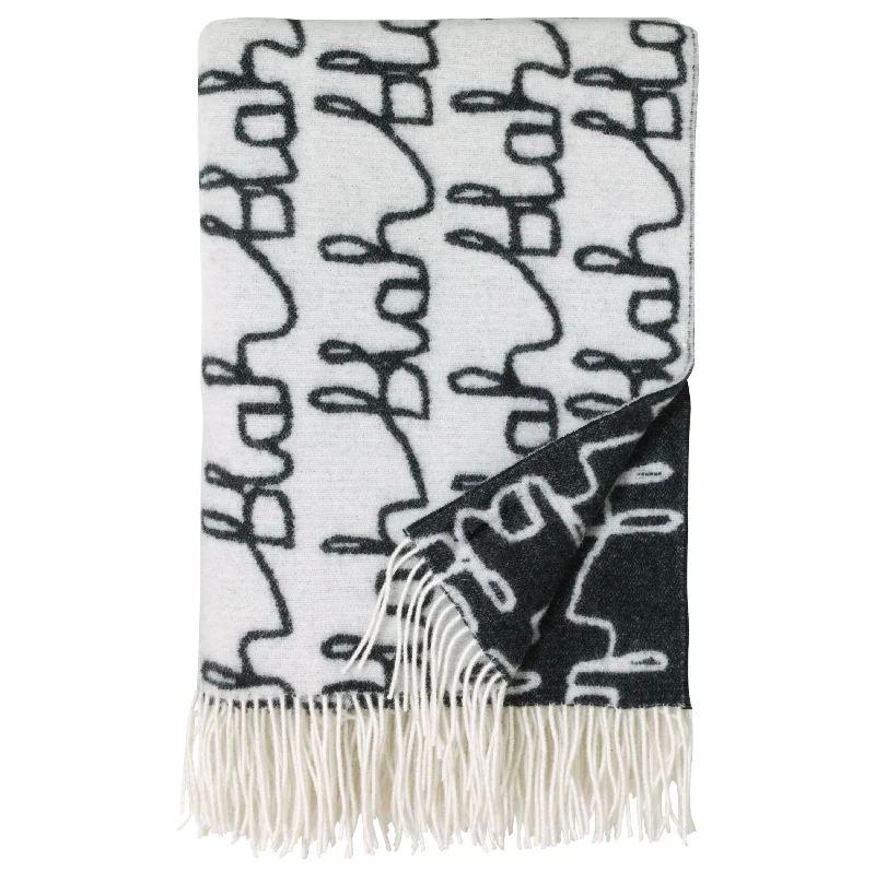 Blah Blah Lambswool Throw