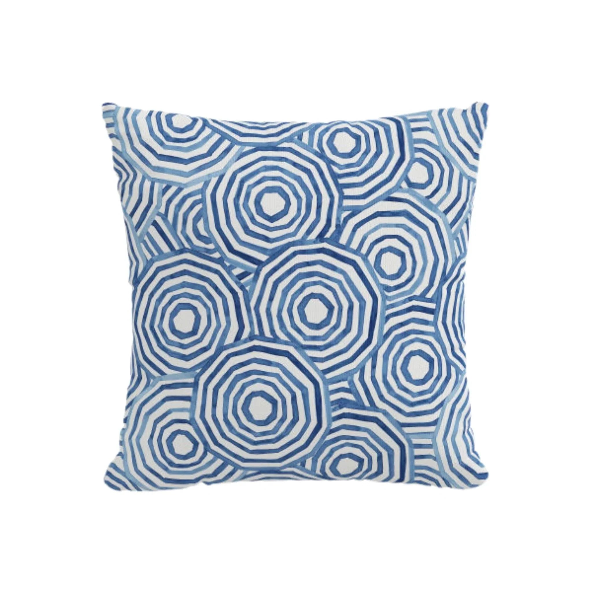 The Umbrella Swirl Pillow, Navy by Gray Malin