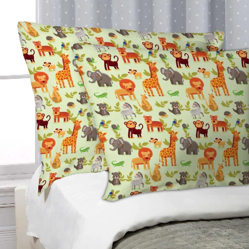 ArtzFolio Cartoon Animals Pillow Cover Case