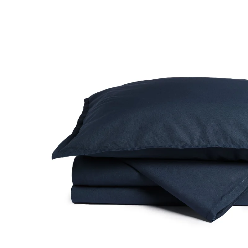 Percale Cotton Sheet Set in Distant Blue