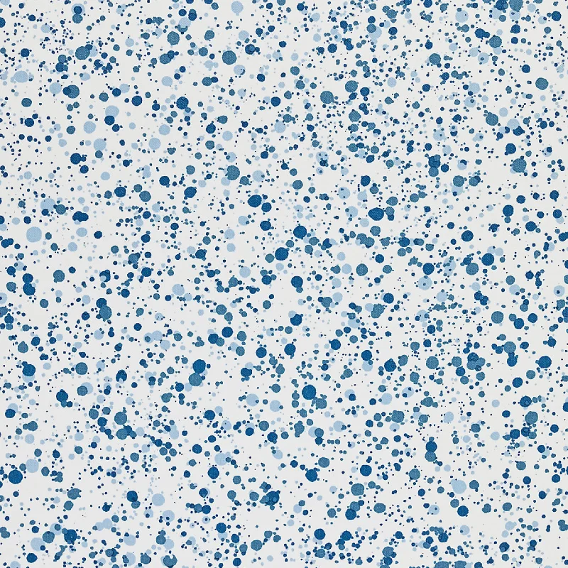 Cotton Spatter Ocean Blue Fabric