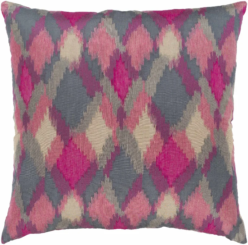 Peterlee Pink Gray Geometric Throw Pillow - Clearance