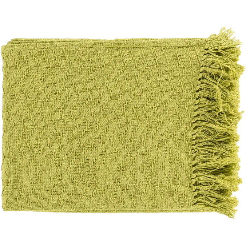 Thelma Throw Blankets in Lime Color