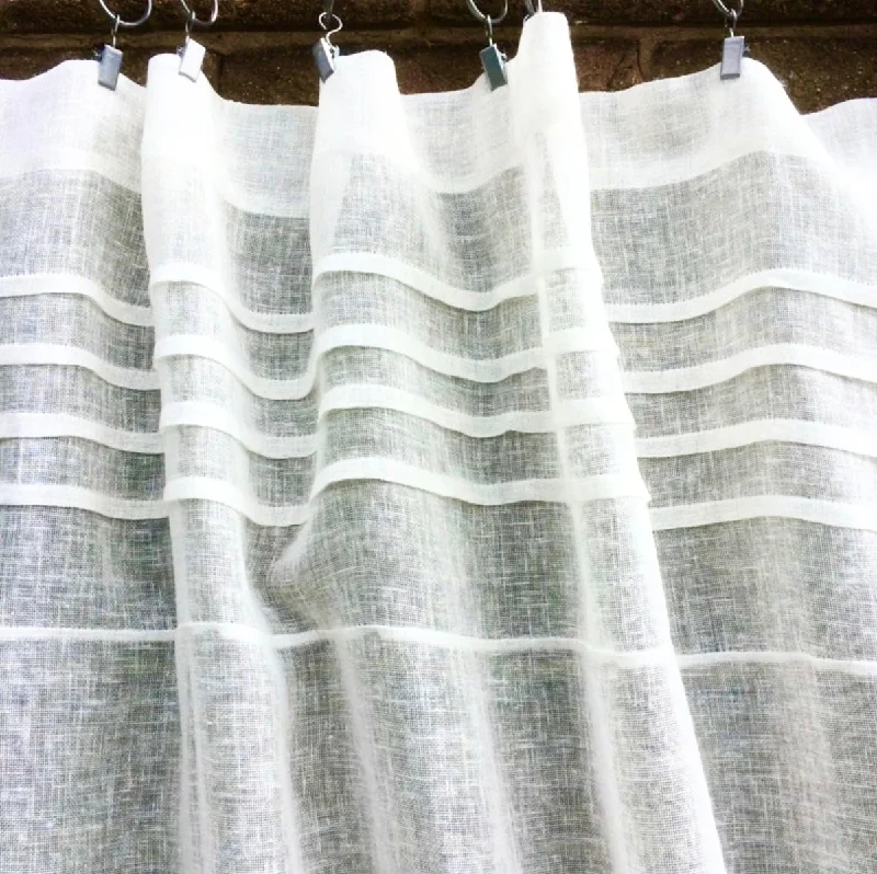 Ivory Sheer Linen Voile Panel