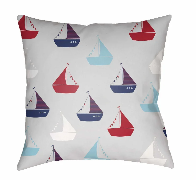 Kids Sailor Decorative Nursery Red Throw Pillow