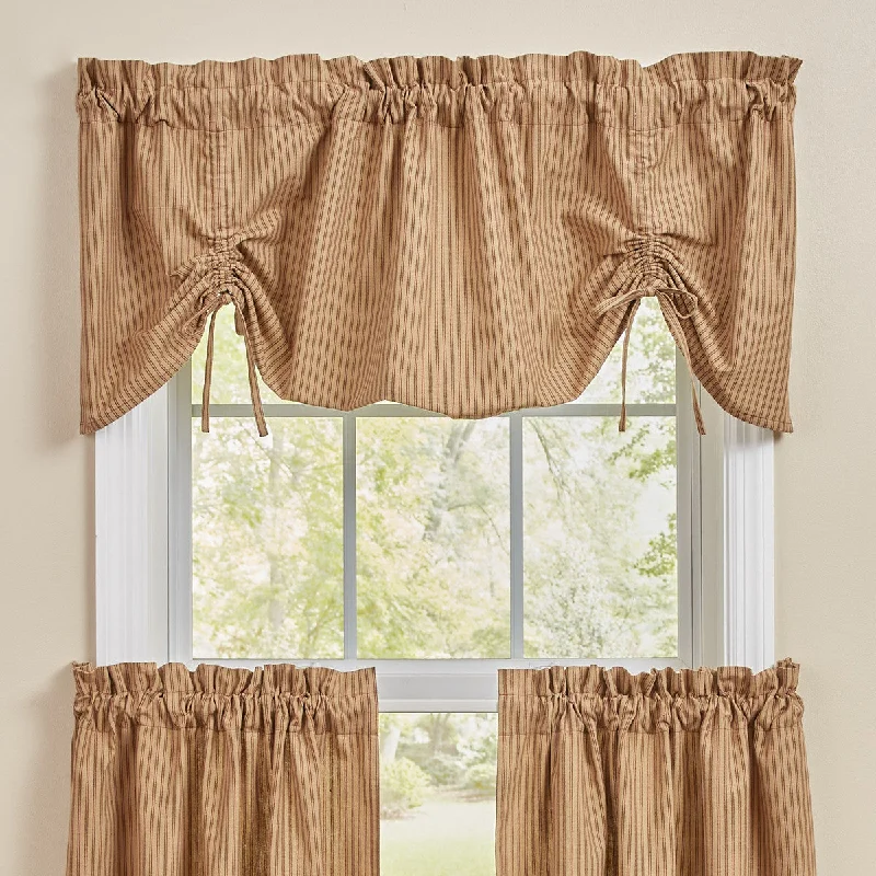 Sturbridge Ticking Valance - Farmhouse Wine 60x20 Park designs