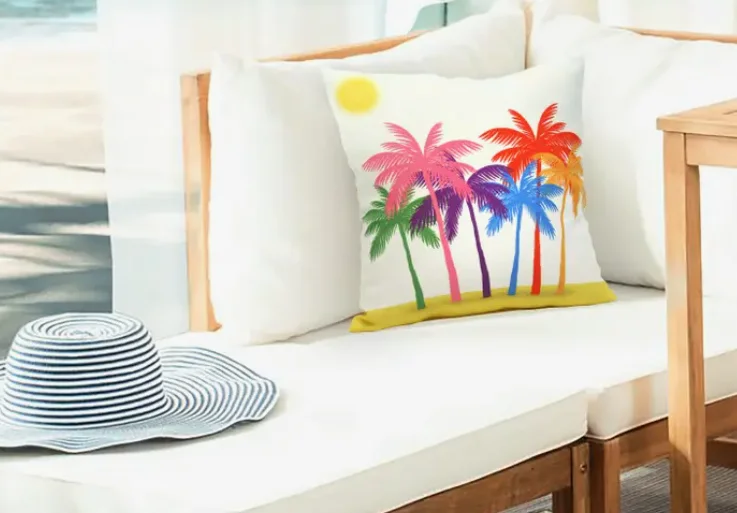 Summer Fun Palm Trees Cushion 40cm