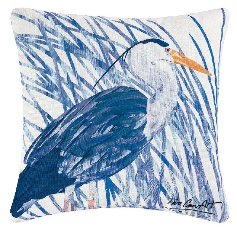 Blue Heron Decorative Pillow