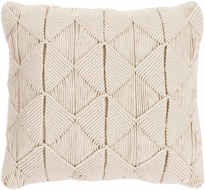 Bandon Cream Square Throw Pillow