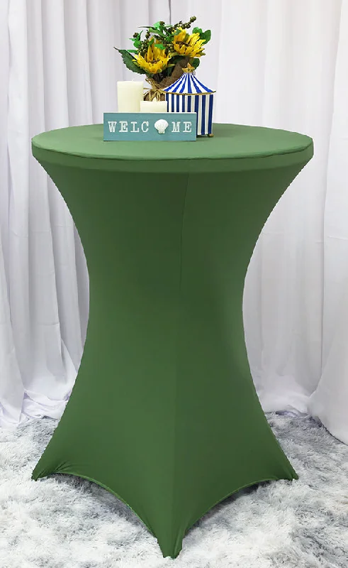 30"x42" Cocktail Spandex (220 GSM) Table Cover - Clover Green (1pc)