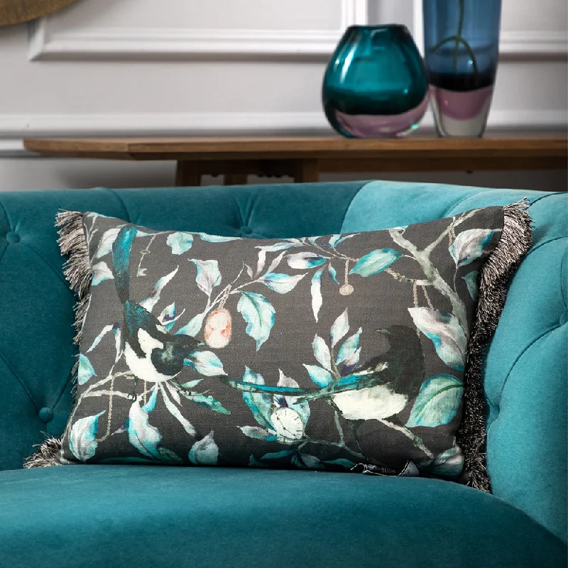 Collector Printed Feather Cushion Onyx