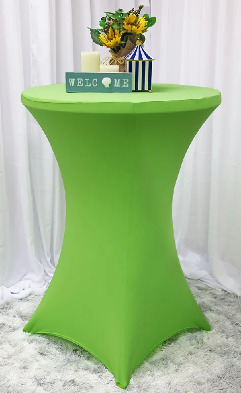 30"x42" Cocktail Spandex (220 GSM) Table Cover - Apple Green (1pc)