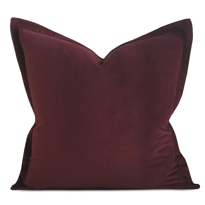 Jam Velvet Self Flange Decorative Pillow 22x22