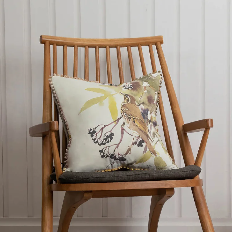 Lynwood Printed Feather Cushion Olive