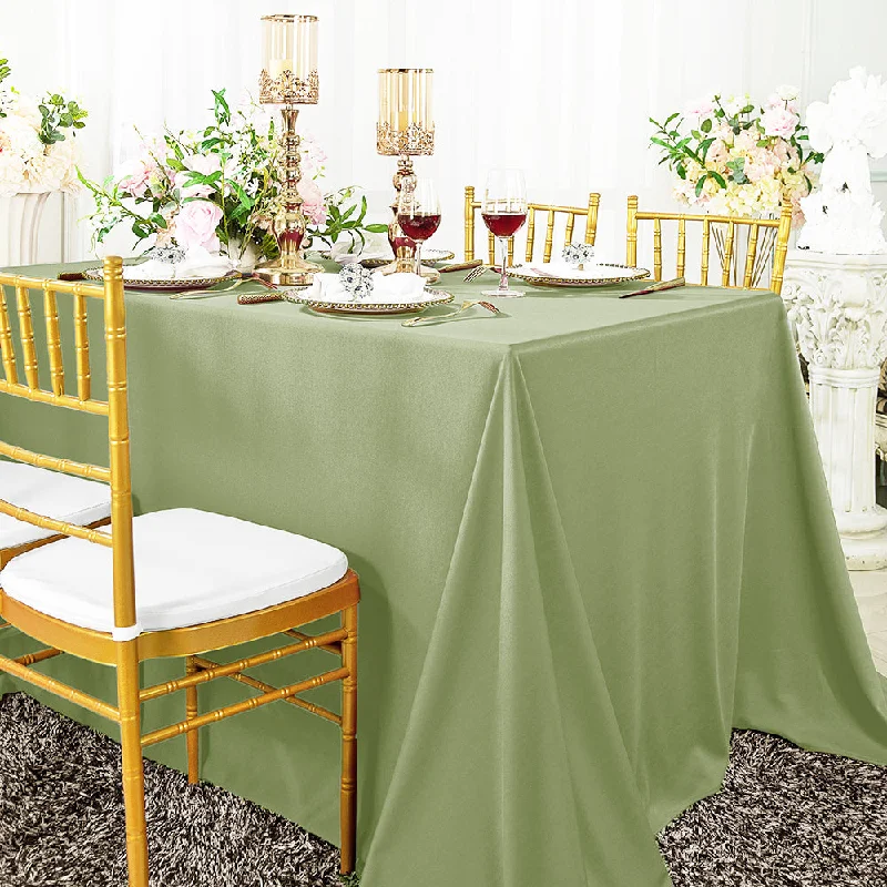 90"x156" Seamless Rectangular Scuba (Wrinkle-Free) (240 GSM) Tablecloth - Sage Green (1pc)