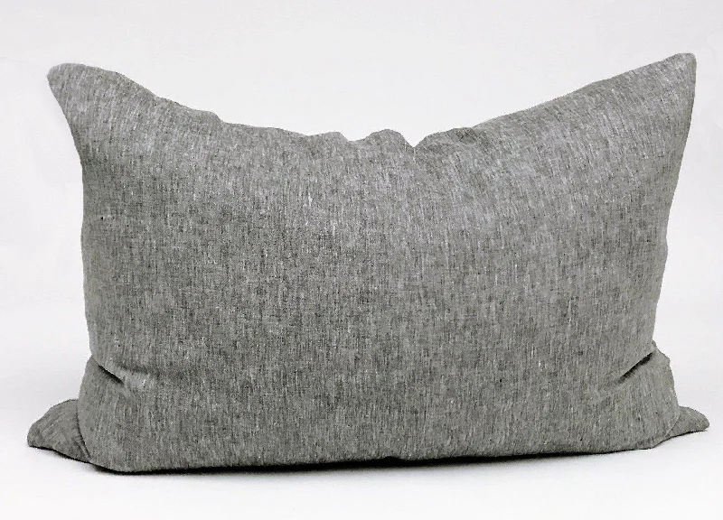 Headboard Cushion Cover in Yarn Dyed Solid Charcoal