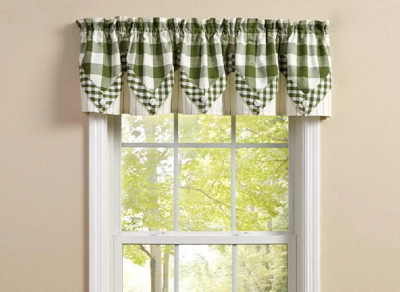 Wicklow Lined Point Valance 15" L - Sage Park designs