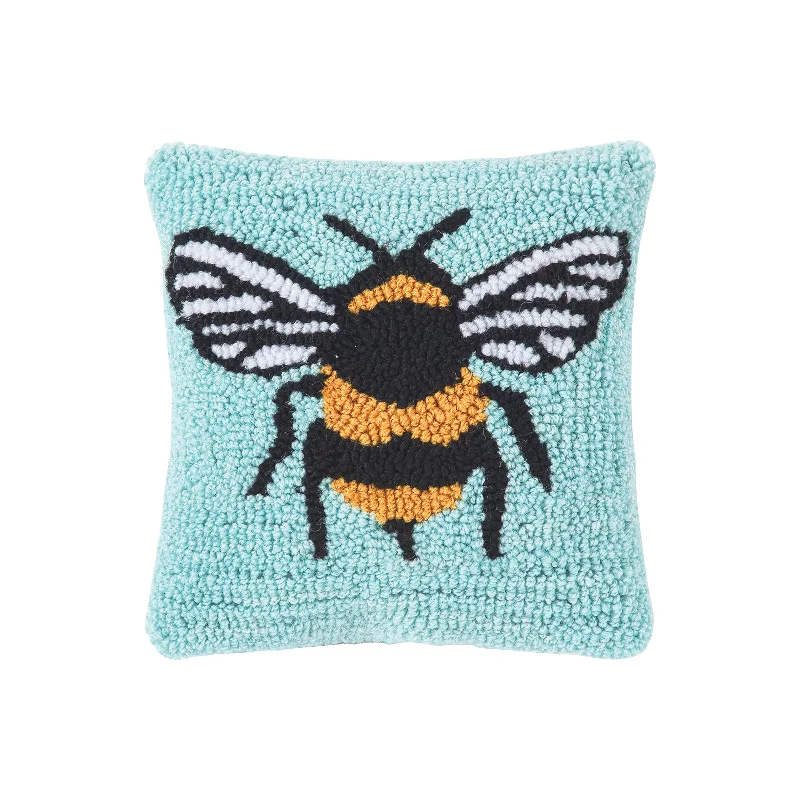 Bumble Bee Hooked Decorative Pillow